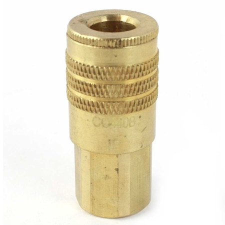 Interstate Pneumatics 1/4 Inch ARO Series Brass Coupler x 1/4 Inch Female NPT CO440B